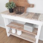 Blue Hill Slatted Hall Table / Shelves