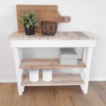 Blue Hill Slatted Hall Table / Shelves