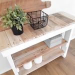 Blue Hill Slatted Hall Table / Shelves