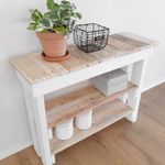 Blue Hill Slatted Hall Table / Shelves