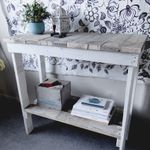 Blue Hill Slatted Hall Table / Shelves