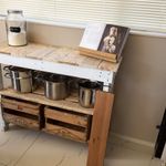 Blue Hill Slatted Hall Table / Shelves