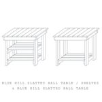 Blue Hill Slatted Hall Table / Shelves