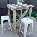 Industrial Cross Beam Bar Table