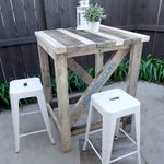 Industrial Cross Beam Bar Table