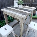 Industrial Cross Beam Bar Table