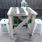 Industrial Cross Beam Bar Table