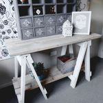 Reclaimed Trestle Hall Table