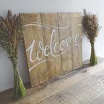 Wooden Welcome Sign