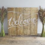 Wooden Welcome Sign