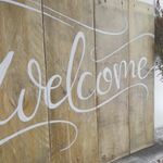 Wooden Welcome Sign