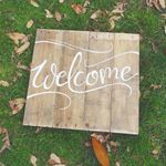 Wooden Welcome Sign