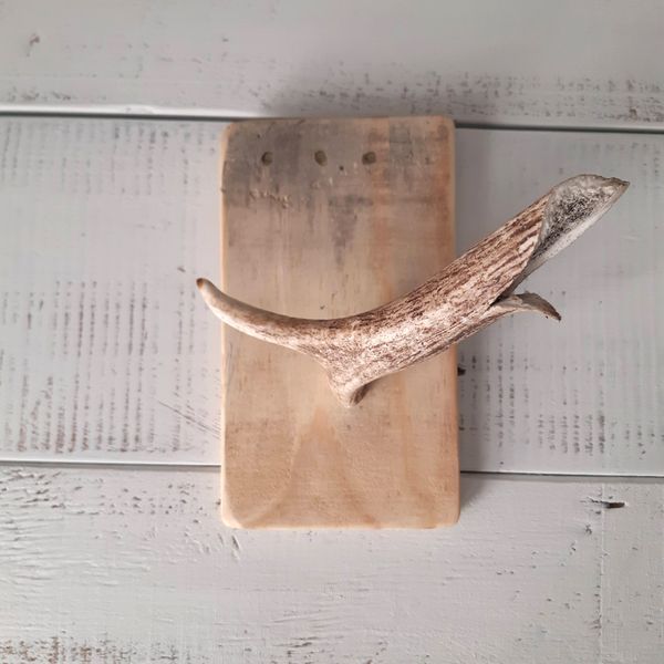 SOLD - Deer Antler Wall Hook / Storage Hook